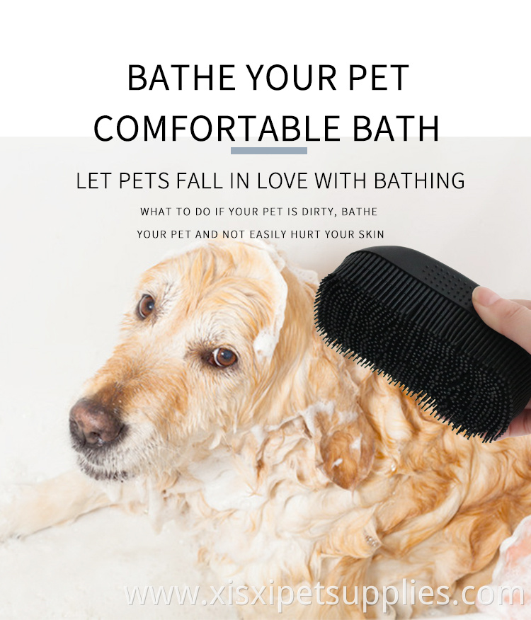 Factory Wholesale Portable TPR Pet Bathing Tool Massage Brush Cat Dog Bath Grooming